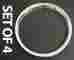 Iwc1517p Cci New 17 Chrome Beauty Glamour Steel Wheel Band Trim Rim Rings Set Of Four