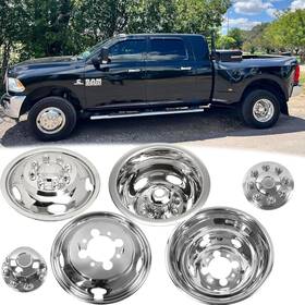 Js-ws17-17b Jesonn 2003-2025 Dodge Ram 3500 17inch Polished Stainless Steel Dual Wheel Simulators