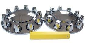 Jr-f2cabs Jiaru Abs Plastic Chromed Hubcaps Wheel Front Axle Cover Set With 33mm Thread-on Lu