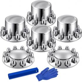 Jmuslnc6 Jiiinmiiin 33mm Axle Cover Chrome Dome Combo Kit With 2 Front 4 Rear