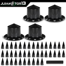 Jijia121601 Jijiamotor13 Truck Hub Cover Wheel Set Fits Rear 33mm Nut Covers With Spiked Removable Cap Semi