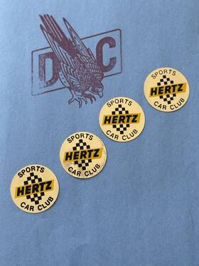 Df-587 Jim Osborn 4x Nos 1966 Ford Mustang Shelby Hertz Hub Cap Decals Df 587