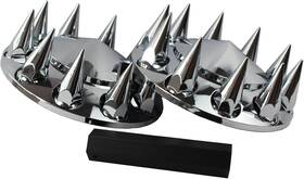 Jx-f2 Jiuxi Abs Chrome Plastic Front Axle Cover Kits With 33mm 33 Millimeters Spiked