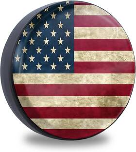 Jusen 734914258287 Retro American Flag Spare 16 For Diameter 29-31/76-79cm Red White Blue