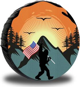 27.5-30in Jusen 736250214026 Spare Tire Cover For 15 Inch Fits Diameter 70-75cm/27.5-30in Black