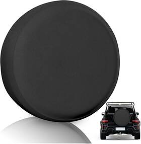 Spare-b-24-26 K-musculo Spare Tire Cover Faux Leather Rv Fits Dia 24 Inch - 26 Black