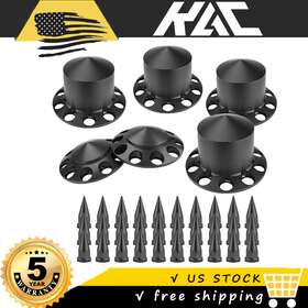 870105 Kac Front And Rear Semi Truck Hub Cover Wheel Kit Axle 33mm Lug Nut Covers New