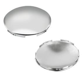 Lgg001 Kamrexi 2 Pcs Semi Truck Hub Cap Cover Dome Top 5 Notched 7/16 Inch Lip With Clips