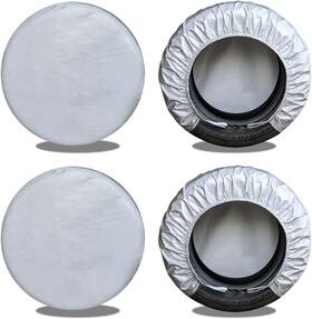 T3-l-27-29 Kayme Ltz-4-l Rv Tire Covers Set Inch Diameters Four-aluminum-silve