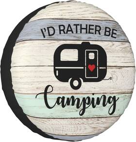 Tc-1726 Kdkdua Iftd Rather Be Camping Rv Spare Tire Cover Camper 14 Inch Multicolor