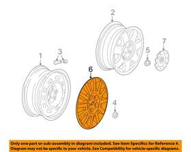 0k53a37170 Kia Oem 02-03 Sedona Wheels-wheel Cover