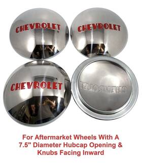 Kc6037 Kns Set/4 Hubcaps For 1947-1953 Chevy Truck With 7.5 Inch Diameter Hubcap Opening