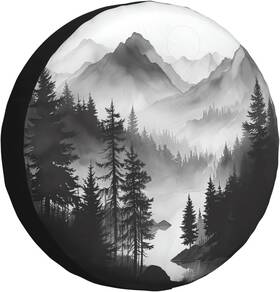 614381243 Krirteh Mountain Lake Tree Landscape Spare Tire 16 Inch