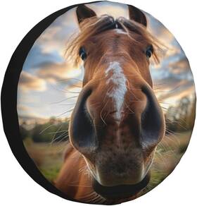 614381284 Krirteh Horse Spare Tire Cover Weatherproof Universal Wheel Protectors 15 Inch