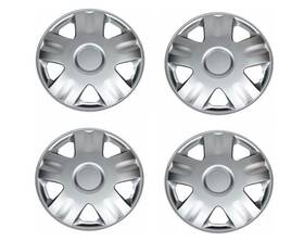 Hc-1005-14s Kt Universal 14 Inch Hub Cap Wheel Cover Abs Skins Silver -set Of 4