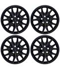 Kt950-15mbk Nationwide Hubcaps Inc Set Of Black Wheel Covers Snap On