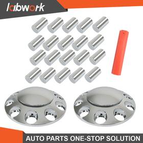 Tl35001q Labwork Chrome Front Axle Cover Hub Cap Thread-on 33mm Lug Nuts For Semi Truck
