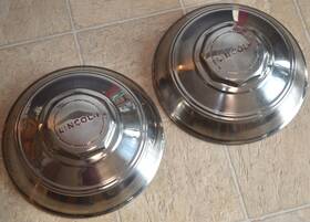 5eh-1130-a Lincoln 1946-1948 Zephyr Continental 12 Inch Hub Caps X2 Wheel Covers Oem 1947