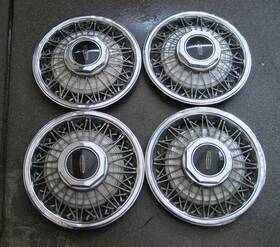 Lincoln 774 78 79 80 81 82 83-89 Continental Mark Town Car 15 Inch Wire Spoke Hubcaps Set Of 4