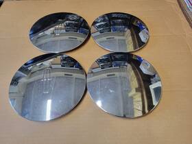 F7lc1a096ba Lincoln F7lc1a096aa Chrome Center Caps 4 Used Oem P#f7lc1a096ba H#3229 For Mark Series