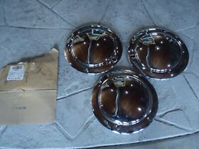 J1805-15 Lot Of 3 New Hub Cap Hubcap Full Chrome Baby Moon Wheel Cover