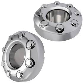 12533711 Luxfinepart 2pcs 10-1 / 4 Inch Front Wheel Chrome Center Caps For 05-16 Ford F-350 F350 Dually