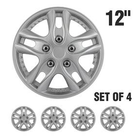 12533729 Luxfinepart 4pcs 12 Inch Wheel Covers Snap On Full Hub Caps For R12 Tire And Steel Rim 5 Lug
