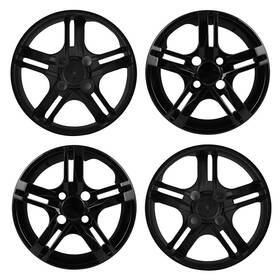12533785 Luxfinepart 13 Inch Full Set Hub Caps Wheel Covers Snap On Hubcaps For R13 Tire And Rim Black