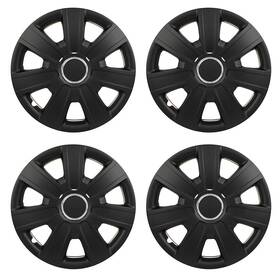 12533789 Luxfinepart Full Set 15 Inch Black Universal Wheel Hub Caps Snap On Fit For R15 Tire Trucks