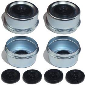 He-qc0009-4 Luxtrksto 4pcs 2.44 Inch Trailer Hub Dust Caps For 52006000 Lb Axles With Rubber Plugs