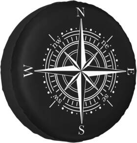 0314-compass-15 Maedue 15 Inch Spare Tire Cover Fit For Diameter 27.55 -29.52 /70-75cm