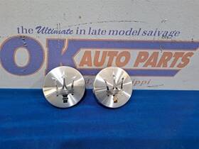 570.ma1v14 Maserati 14 2014 Ghibli Oem Center Cap Pair Of 2 Silver / Chrome