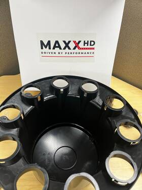 Mhdcw2912b Maxx Hd Black Pair Of Rear Wheel Covers Hub Axle Semi Plastic Abs 33mm Nut