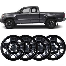 Imp68blk Mayello-g Set Of 4 Black Skin Covers Hub Caps Fits 2005-2023 Toyota Tacoma 16 Inch Steel Wheel