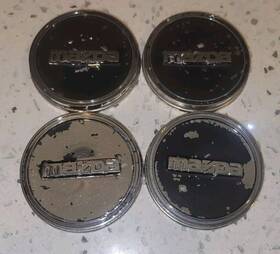 1-1-t4 Mazda Center Caps 4 1979-1980 Rx7 1976-1978 Cosmo Metal Coin Type #1-1-t4