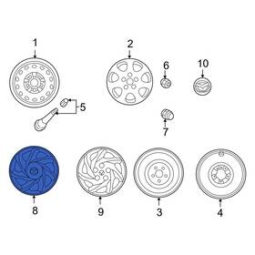 Gd7a37170a Mazda Oe For 626 1998-2001 Wheel Cover