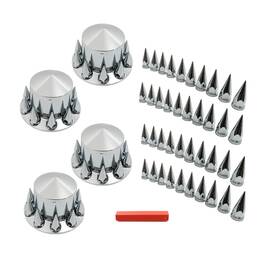 1176936 Menbager Rear Axle Wheel Cover Spike Screw-on Lug Nut Semi Truck Chrome 33 Mm