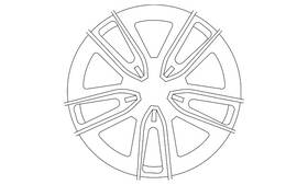 000-400-27-00-7519 Mercedes-benz Genuine Hub Cap - Raised Star Grey