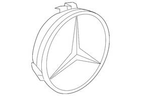 000-400-38-00-7519 Mercedes-benz Genuine Center Cap
