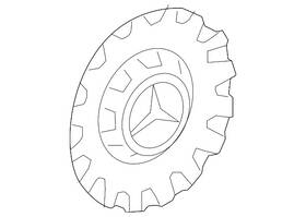 222-400-09-00-7x15 Mercedes-benz Genuine Wheel Trim