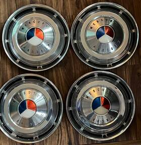 Mercury 55 S55 Full Set Of 4 1962 1963 Meteor Monterey Hubcap Rim Wheel Cover 14 Inch Oem