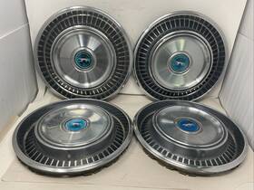 D1wy1130a Mercury Genuine 1971 To 1973 Cougar 14 Inch Hubcaps Wheel Covers Set Of 4