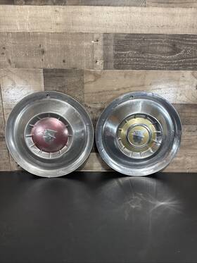 Mer55 Mercury Pair Vintage 1954 1955 Oem 50 S Monterey 15 Inch Wheel Cover Hubcap # 102