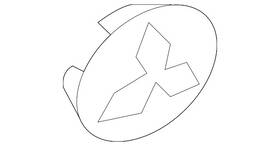 4252a041 Mitsubishi Genuine Center Cap
