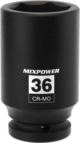Mt-273 Mixpower 3/4 Inch Drive Deep Impact Socket 36mm Cr-mo Metric 6 Point