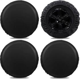 Qb277 Moonet Tire Covers For Rv Wheel 4 Xs Diameter 19-21 Inch Black