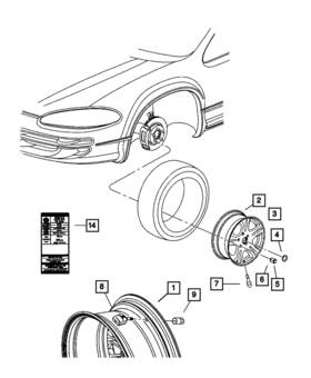 04782175ab Mopar Genuine Steel Wheel 4782175ab