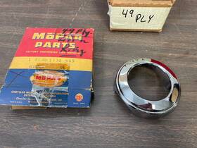 1138545 Mopar 1949 Plymouth Deluxe Steering Wheel Horn Button Retainer Trim Ring Nos 125