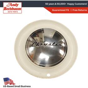 1142879 Mopar 46-50 Chrysler Chrome Wheel Cover With Painted Integral Outer Trim Ring