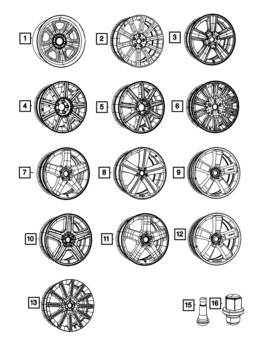 1dp88sz0ab Mopar Genuine Wheel Alloy